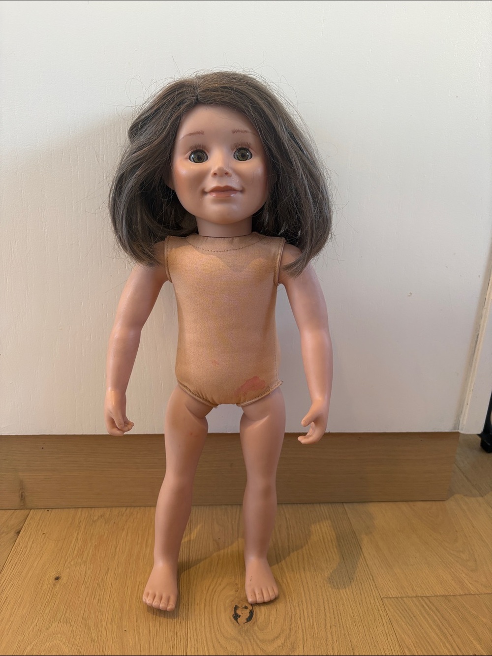 Retires Maplelea Friend KMF8 18” Doll Brown Hair Hazel Eyes